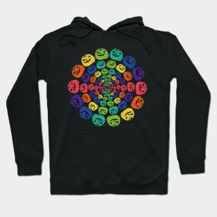 Ever Decreasing Circles of Spooky Halloween Pumpkin Rainbows Hoodie